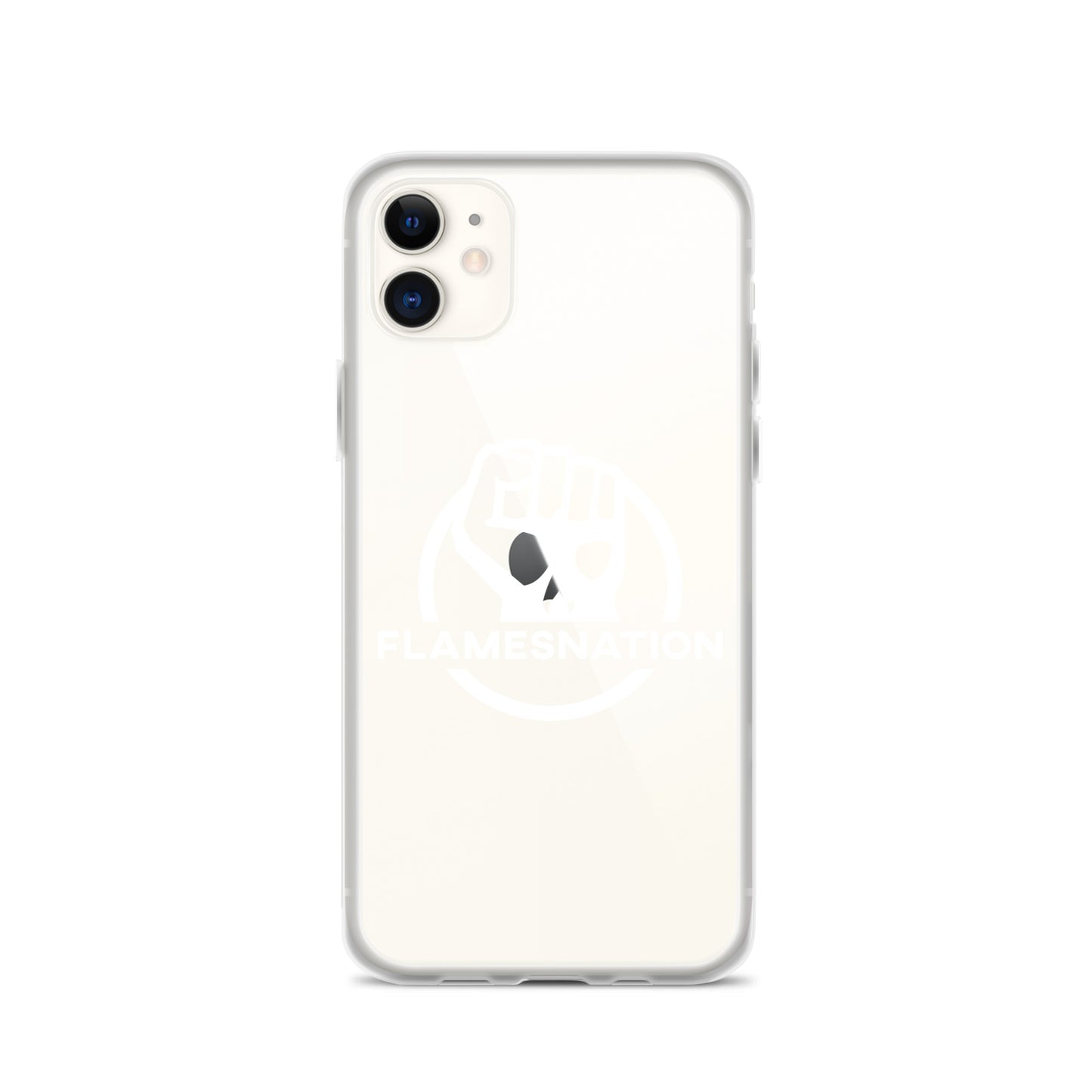 Flamesnation - Clear Case for iPhone® White Logo