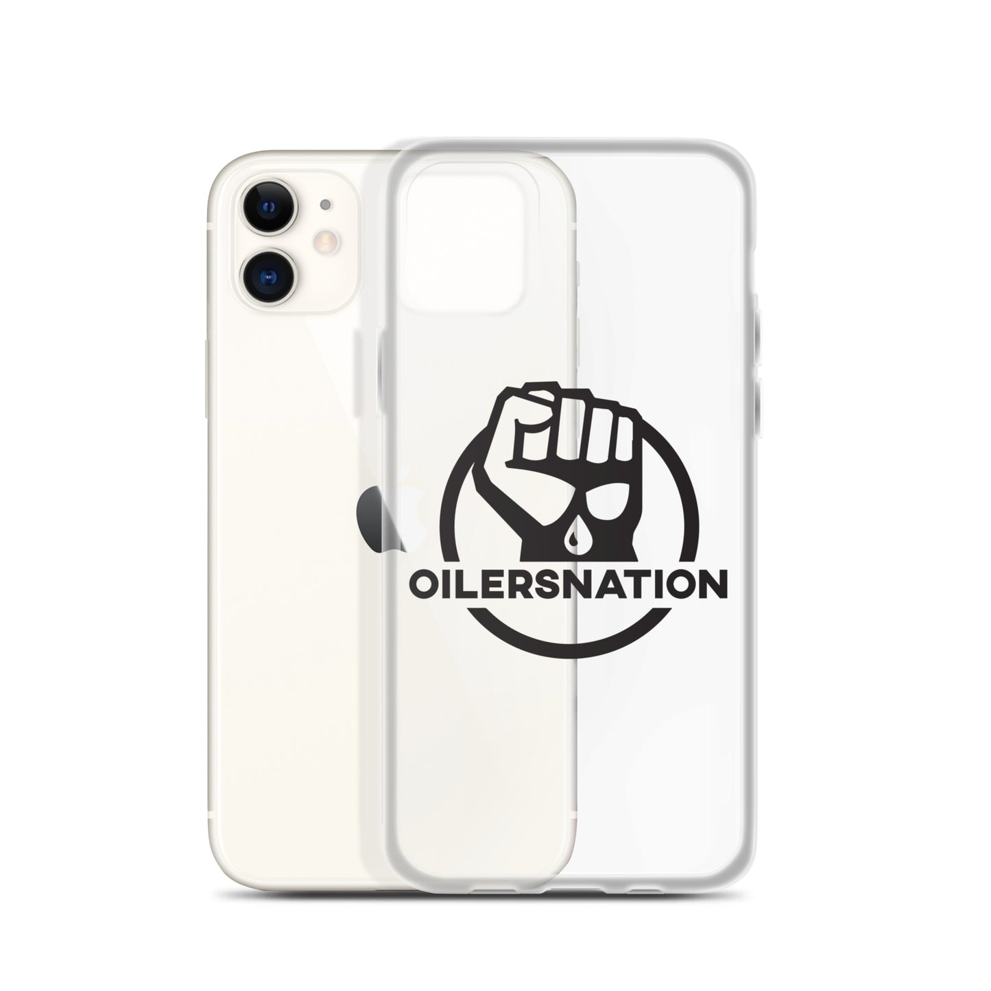 Oilersnation - Clear Case for iPhone® Black Logo
