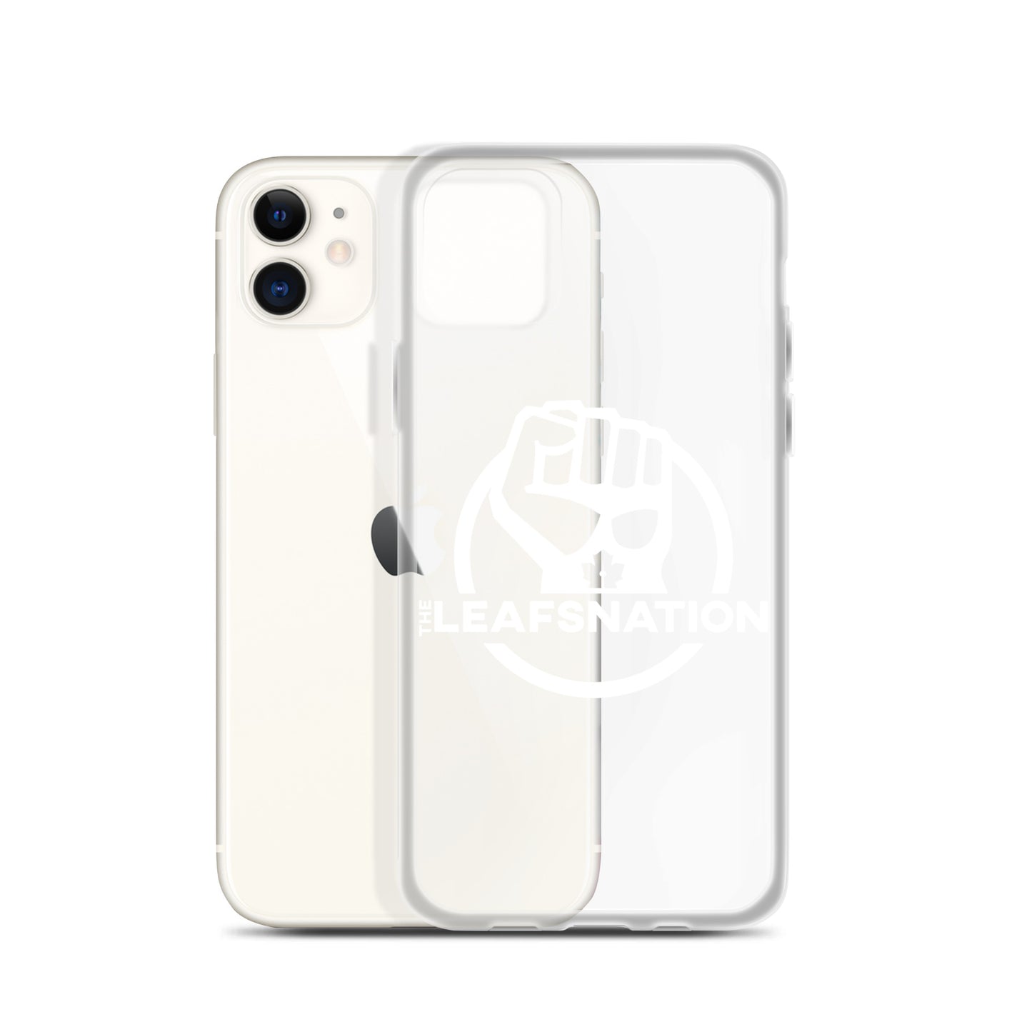 Leafsnation - Clear Case for iPhone® White Logo