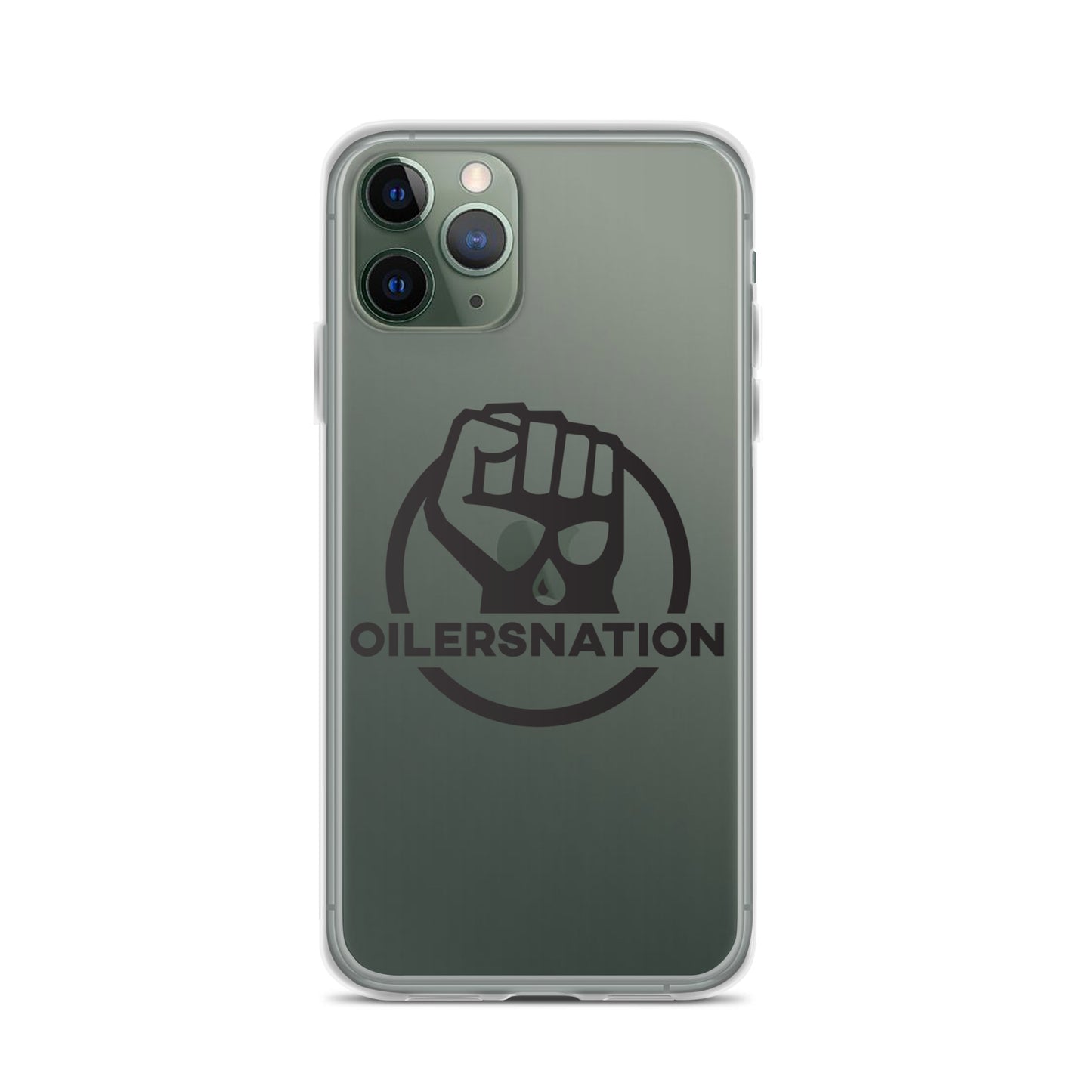Oilersnation - Clear Case for iPhone® Black Logo