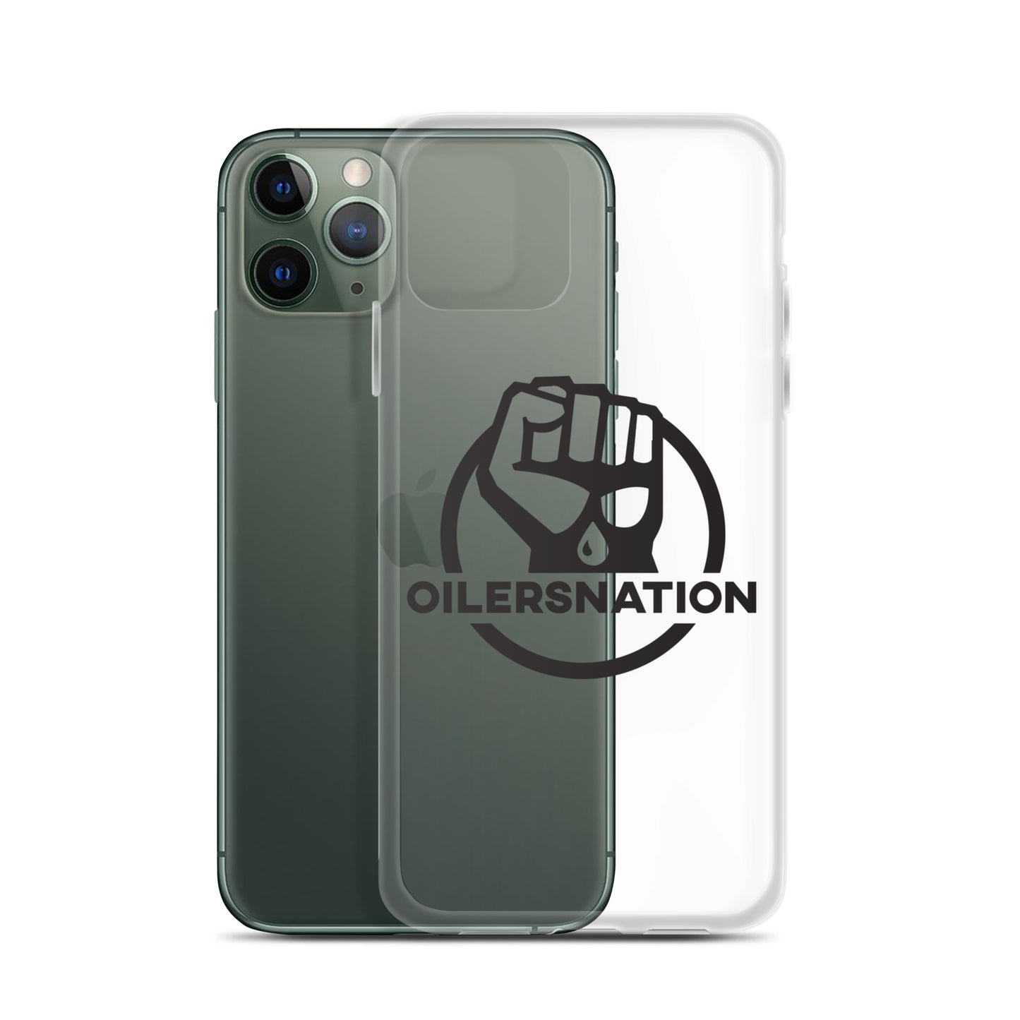 Oilersnation - Clear Case for iPhone® Black Logo