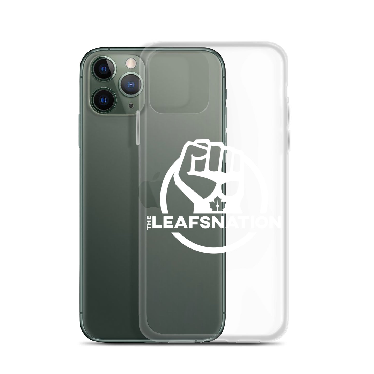 Leafsnation - Clear Case for iPhone® White Logo