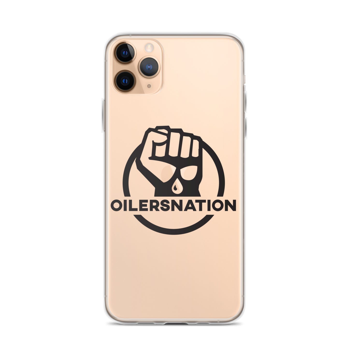 Oilersnation - Clear Case for iPhone® Black Logo