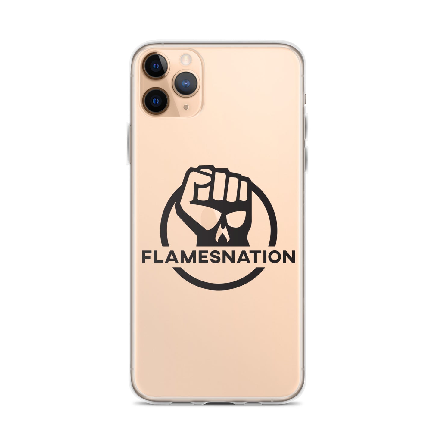 Flamesnation - Clear Case for iPhone® Black Logo