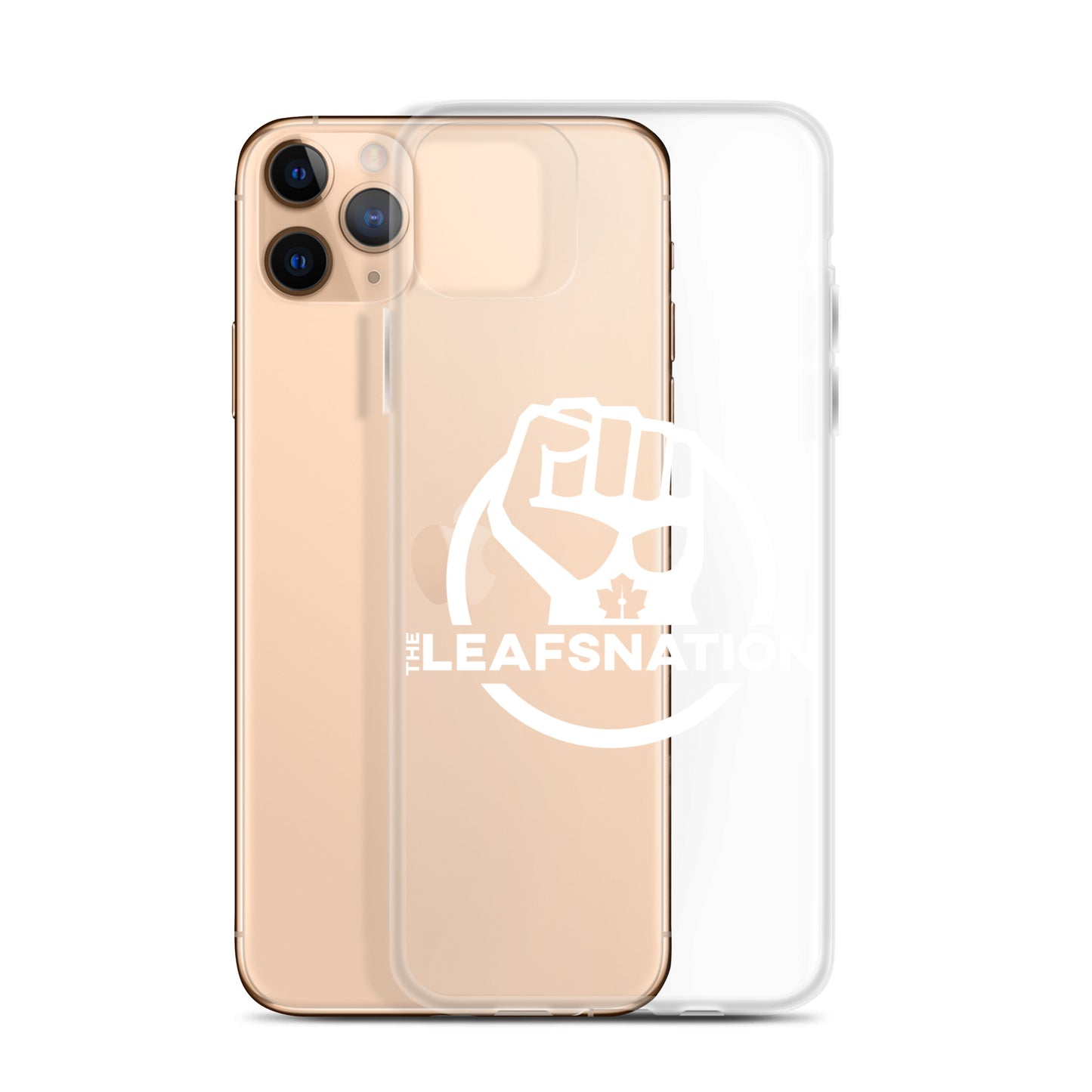 Leafsnation - Clear Case for iPhone® White Logo