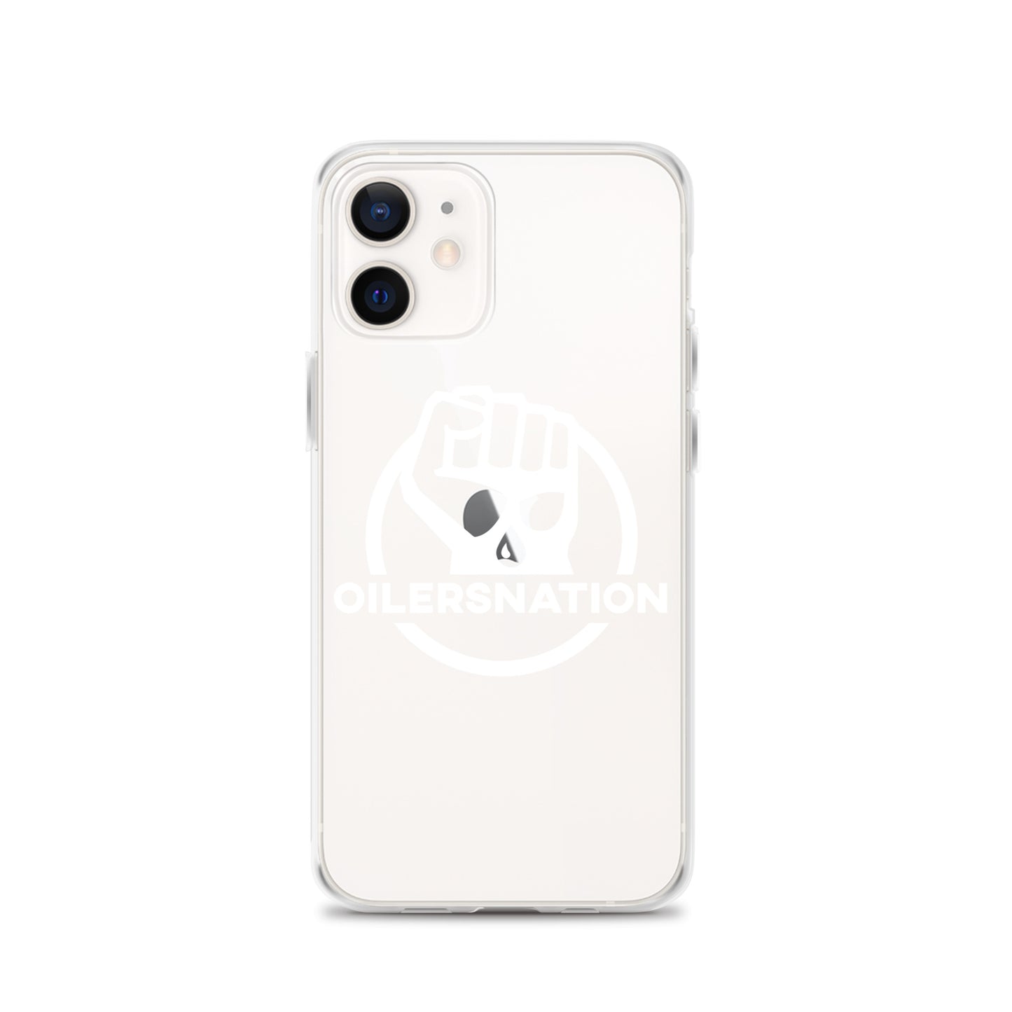 Oilersnation - Clear Case for iPhone® White Logo
