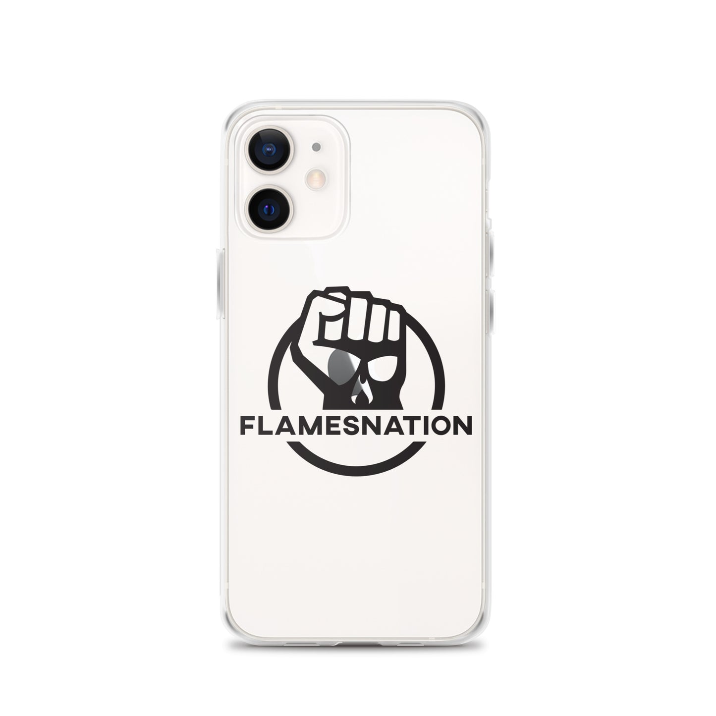 Flamesnation - Clear Case for iPhone® Black Logo