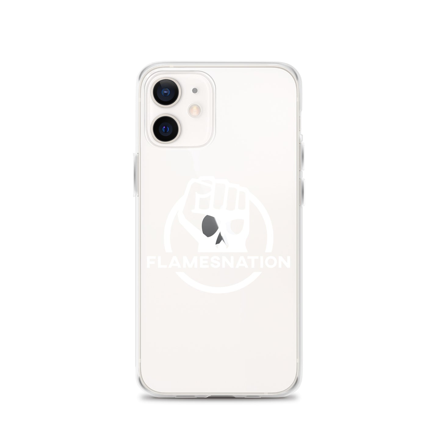Flamesnation - Clear Case for iPhone® White Logo