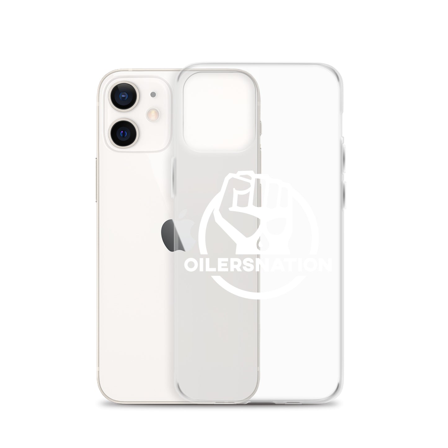 Oilersnation - Clear Case for iPhone® White Logo
