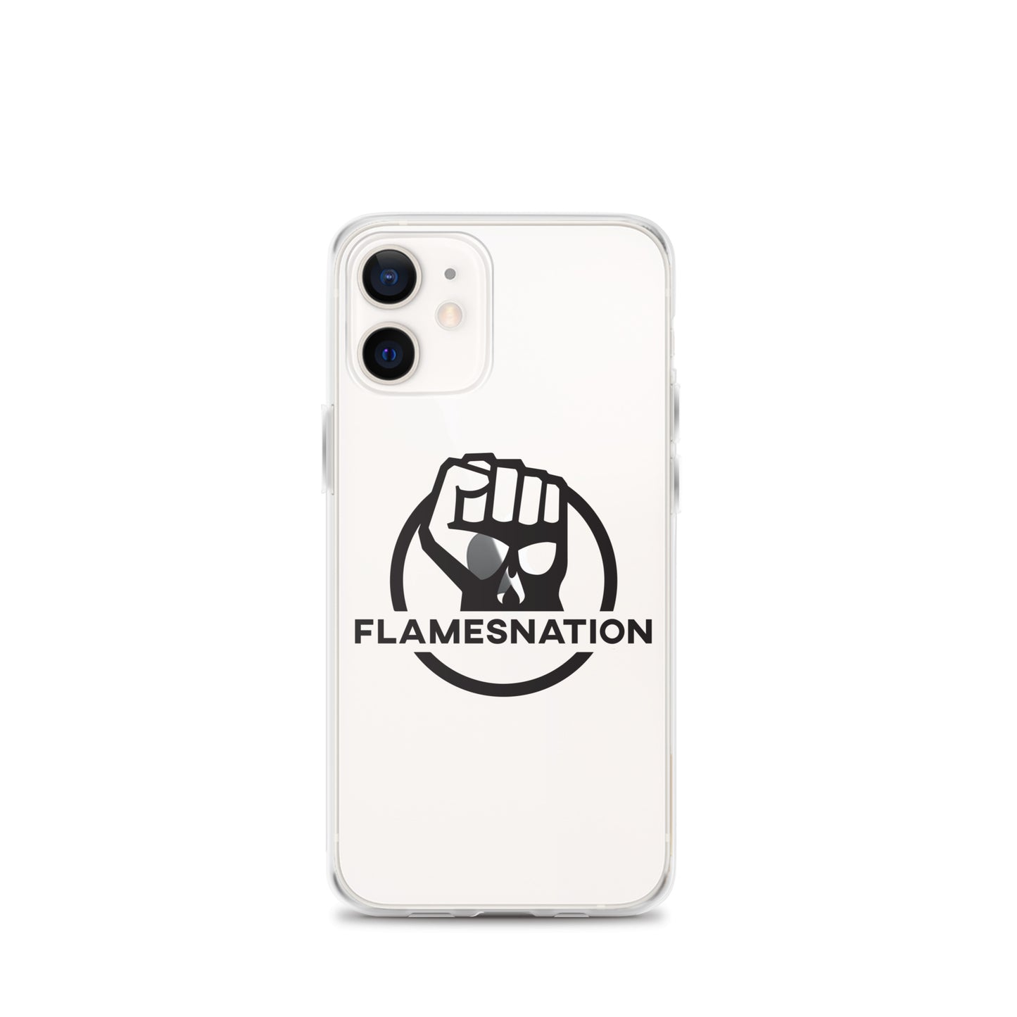 Flamesnation - Clear Case for iPhone® Black Logo