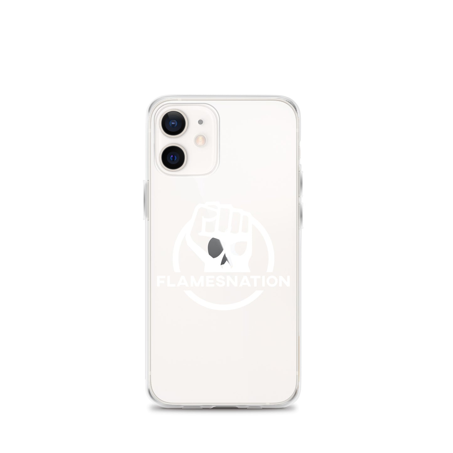 Flamesnation - Clear Case for iPhone® White Logo