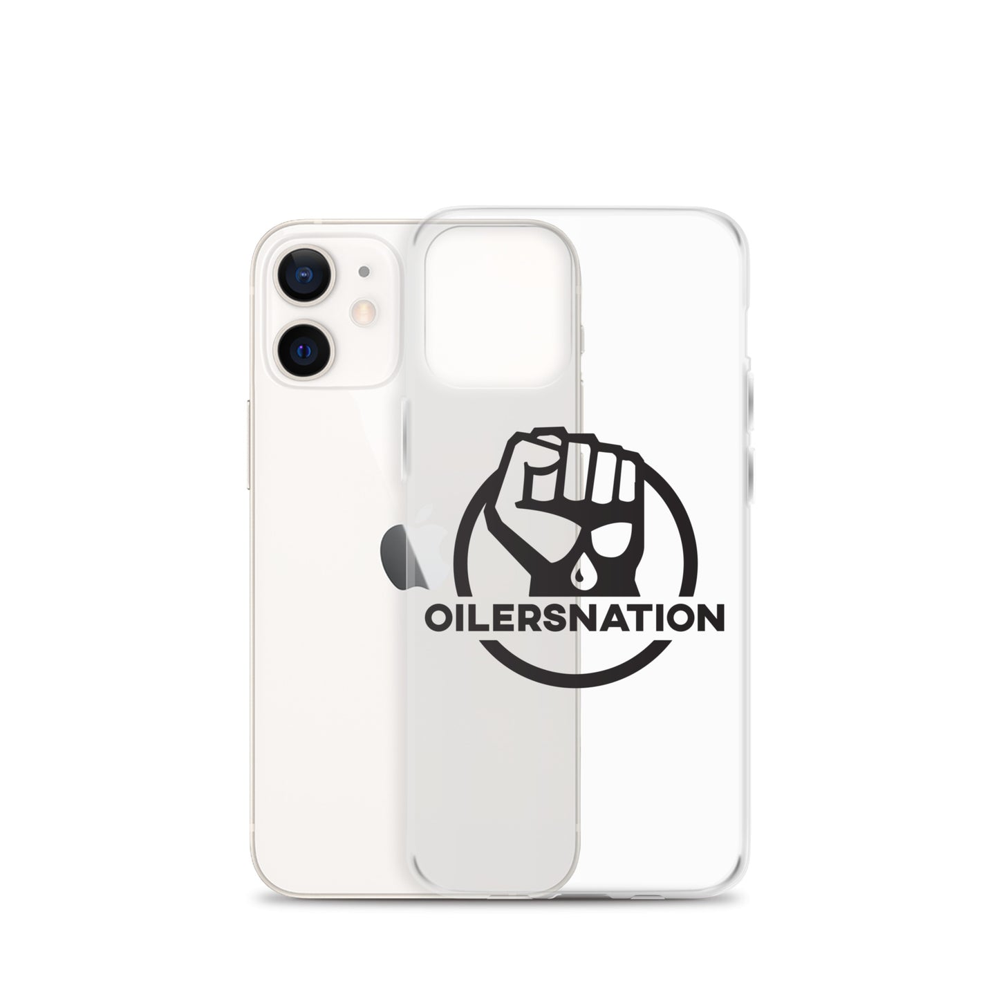 Oilersnation - Clear Case for iPhone® Black Logo