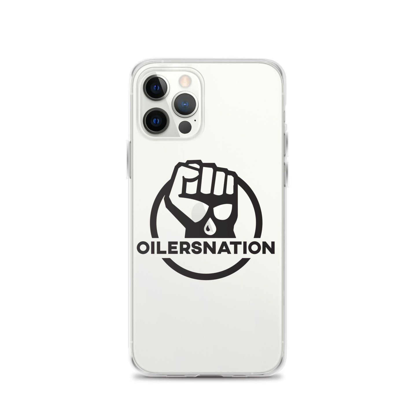 Oilersnation - Clear Case for iPhone® Black Logo