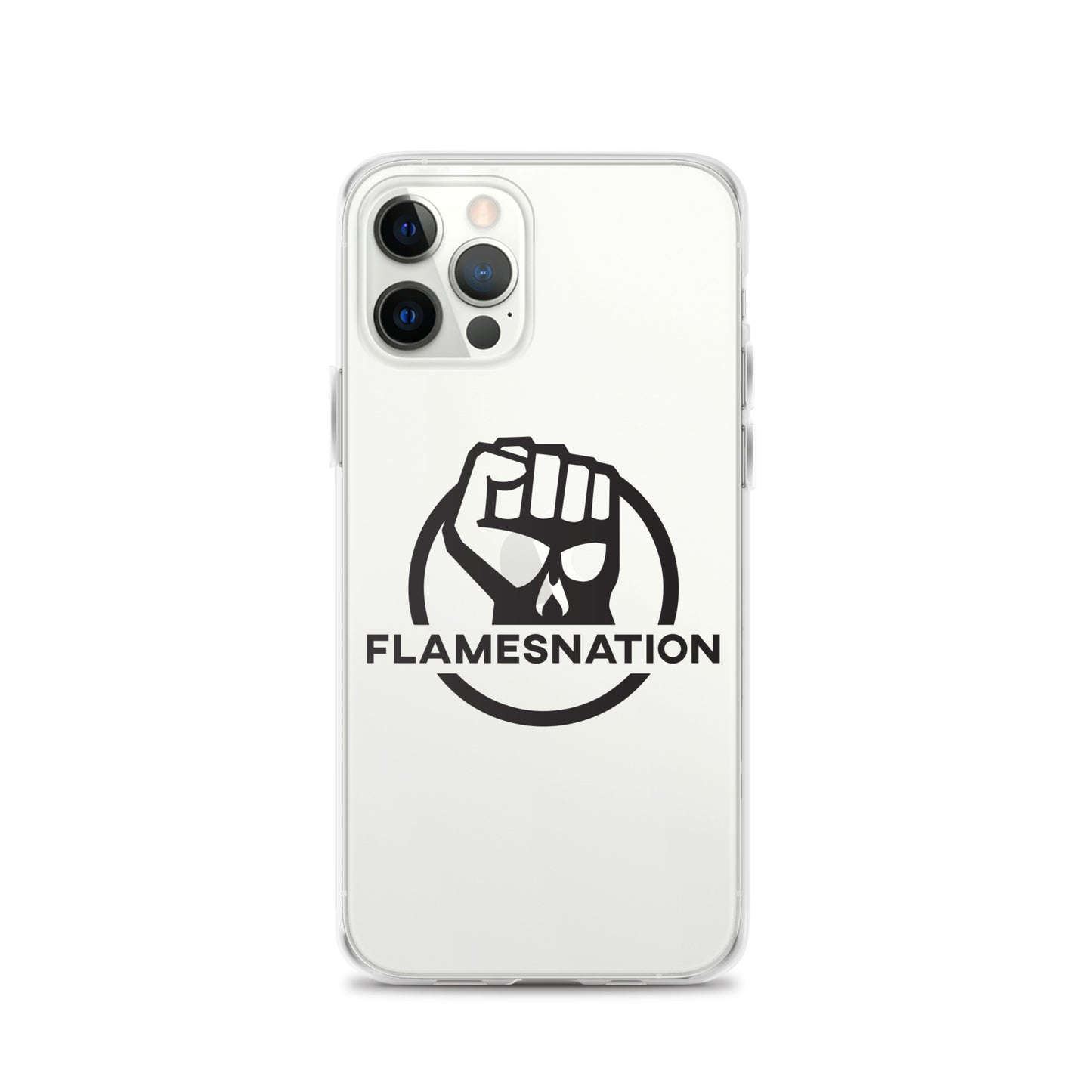 Flamesnation - Clear Case for iPhone® Black Logo