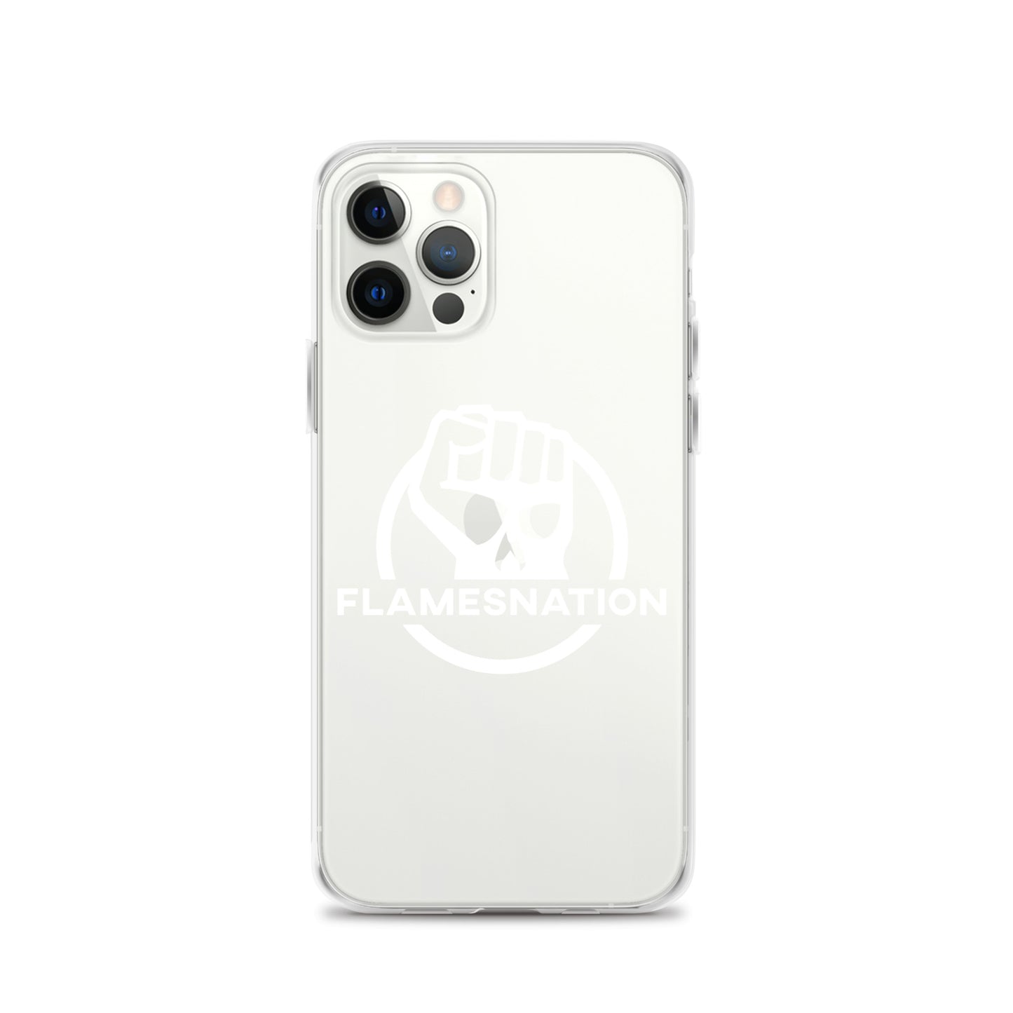 Flamesnation - Clear Case for iPhone® White Logo