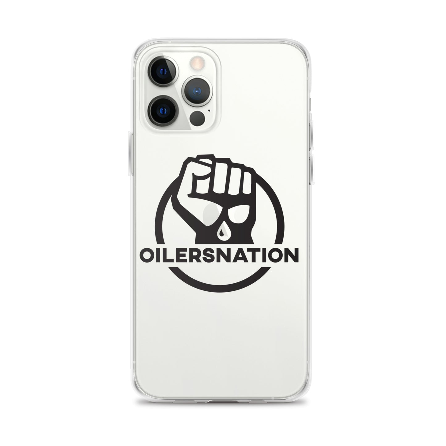 Oilersnation - Clear Case for iPhone® Black Logo