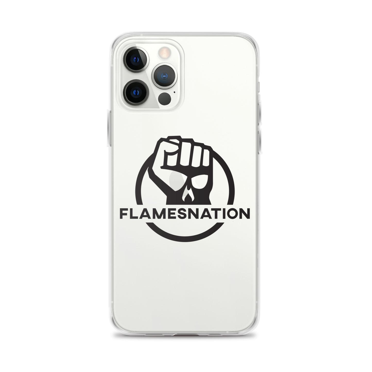 Flamesnation - Clear Case for iPhone® Black Logo