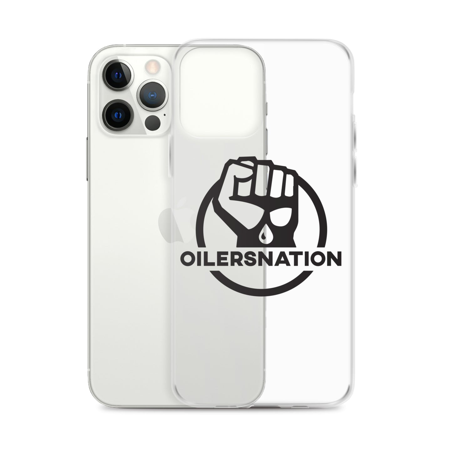 Oilersnation - Clear Case for iPhone® Black Logo