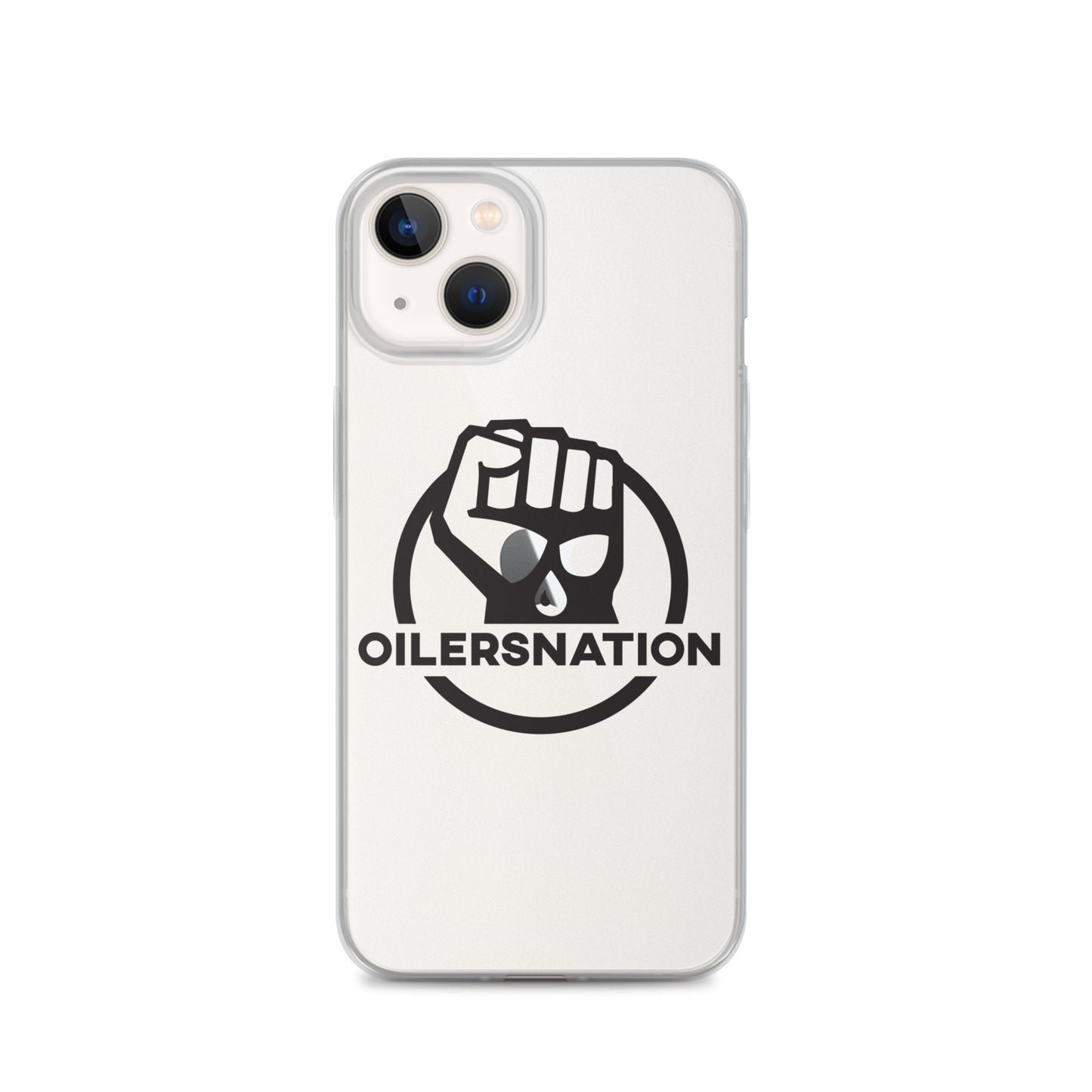 Oilersnation - Clear Case for iPhone® Black Logo