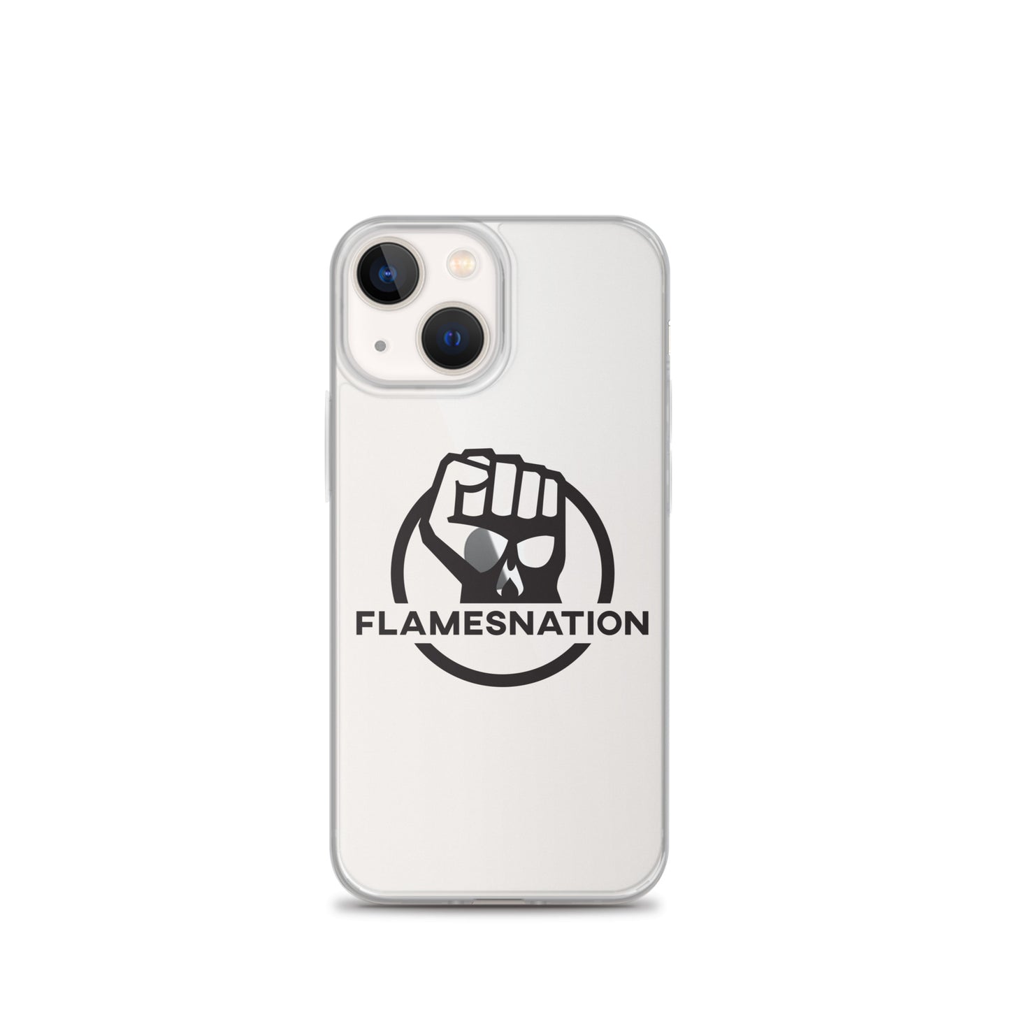 Flamesnation - Clear Case for iPhone® Black Logo