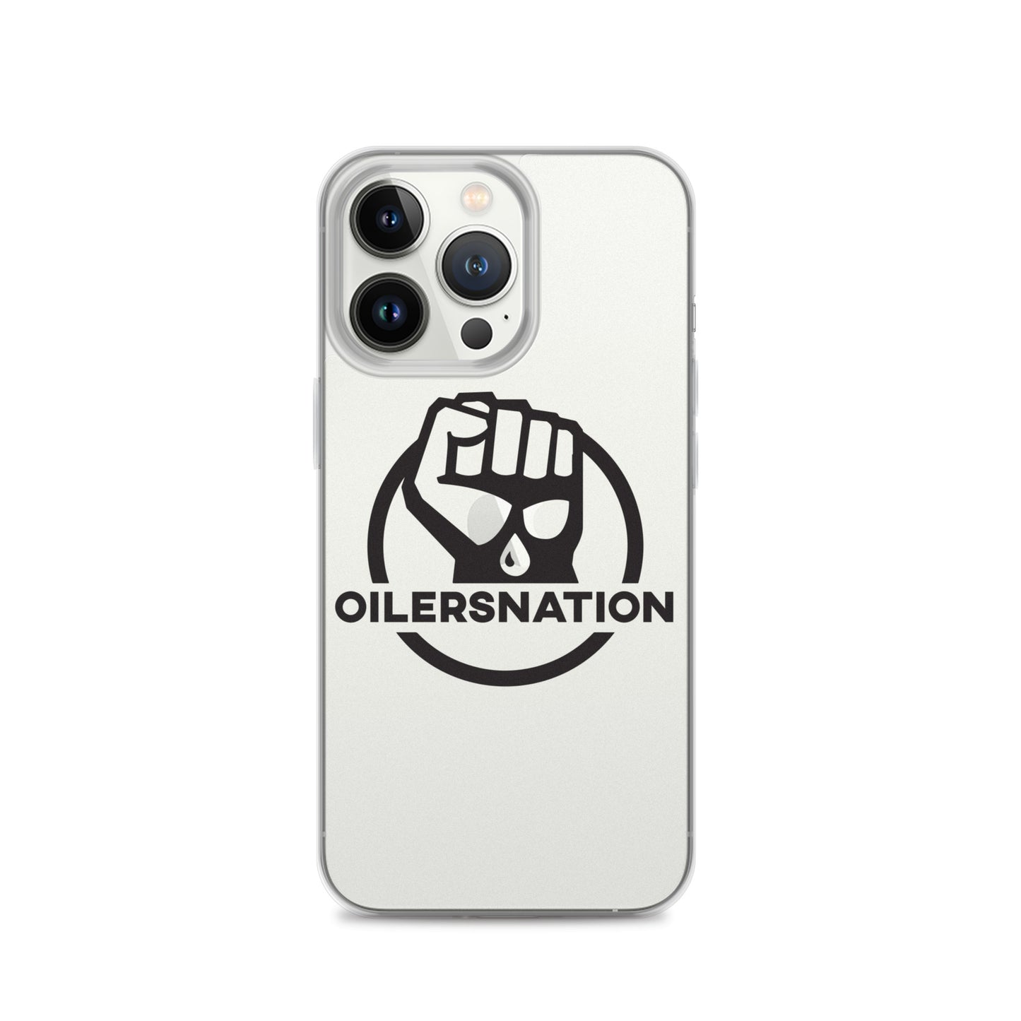 Oilersnation - Clear Case for iPhone® Black Logo