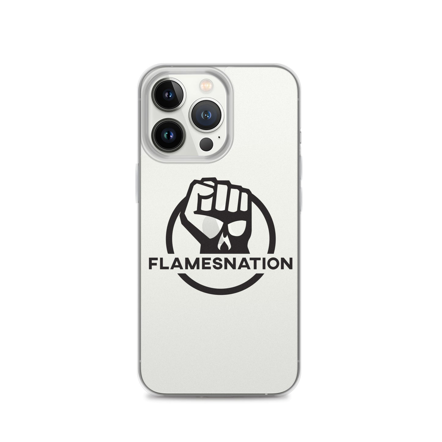 Flamesnation - Clear Case for iPhone® Black Logo