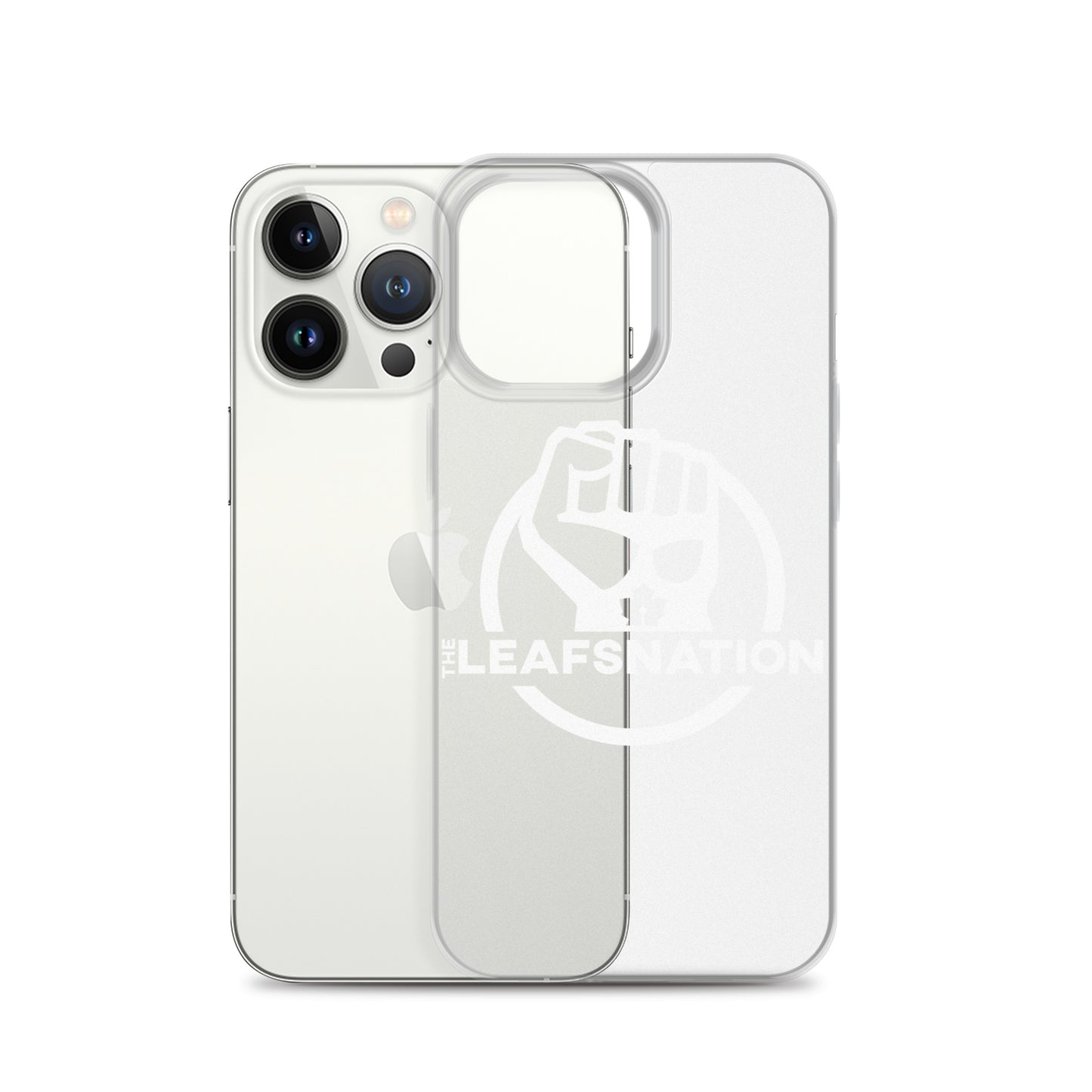 Leafsnation - Clear Case for iPhone® White Logo