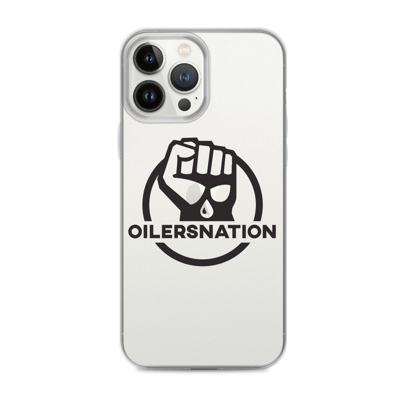 Oilersnation - Clear Case for iPhone® Black Logo