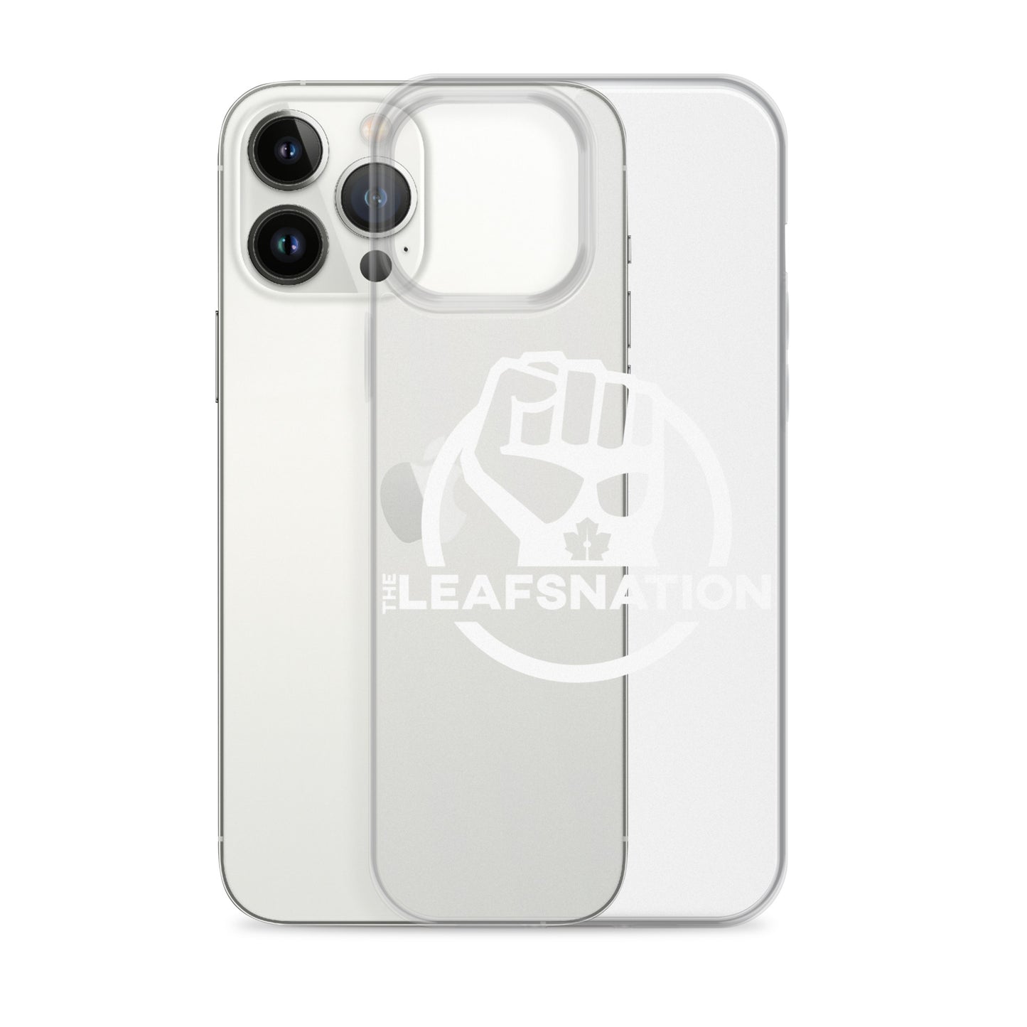 Leafsnation - Clear Case for iPhone® White Logo