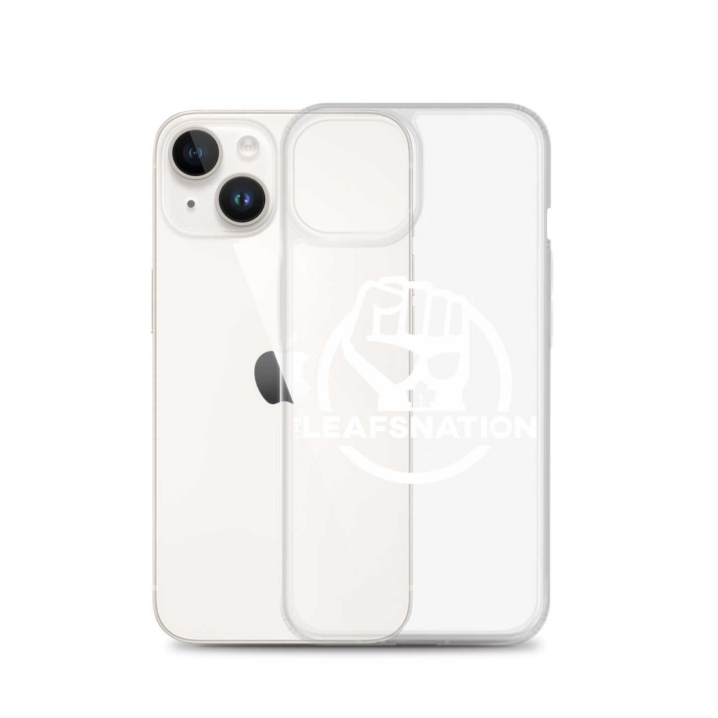 Leafsnation - Clear Case for iPhone® White Logo