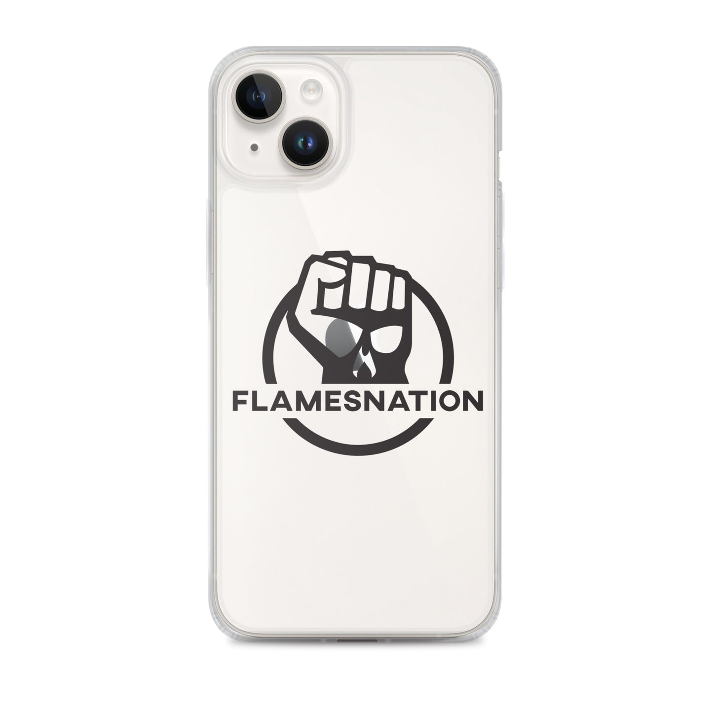 Flamesnation - Clear Case for iPhone® Black Logo
