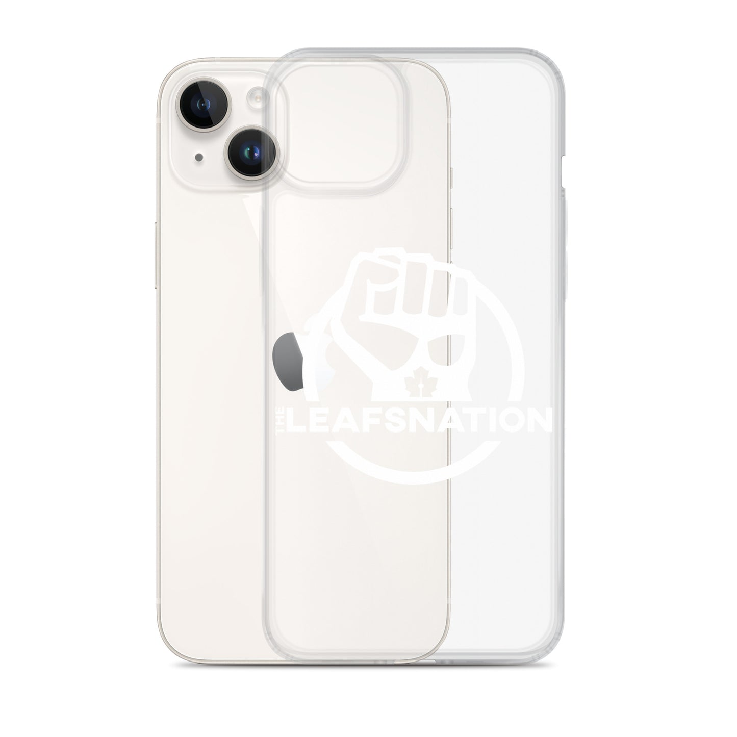 Leafsnation - Clear Case for iPhone® White Logo