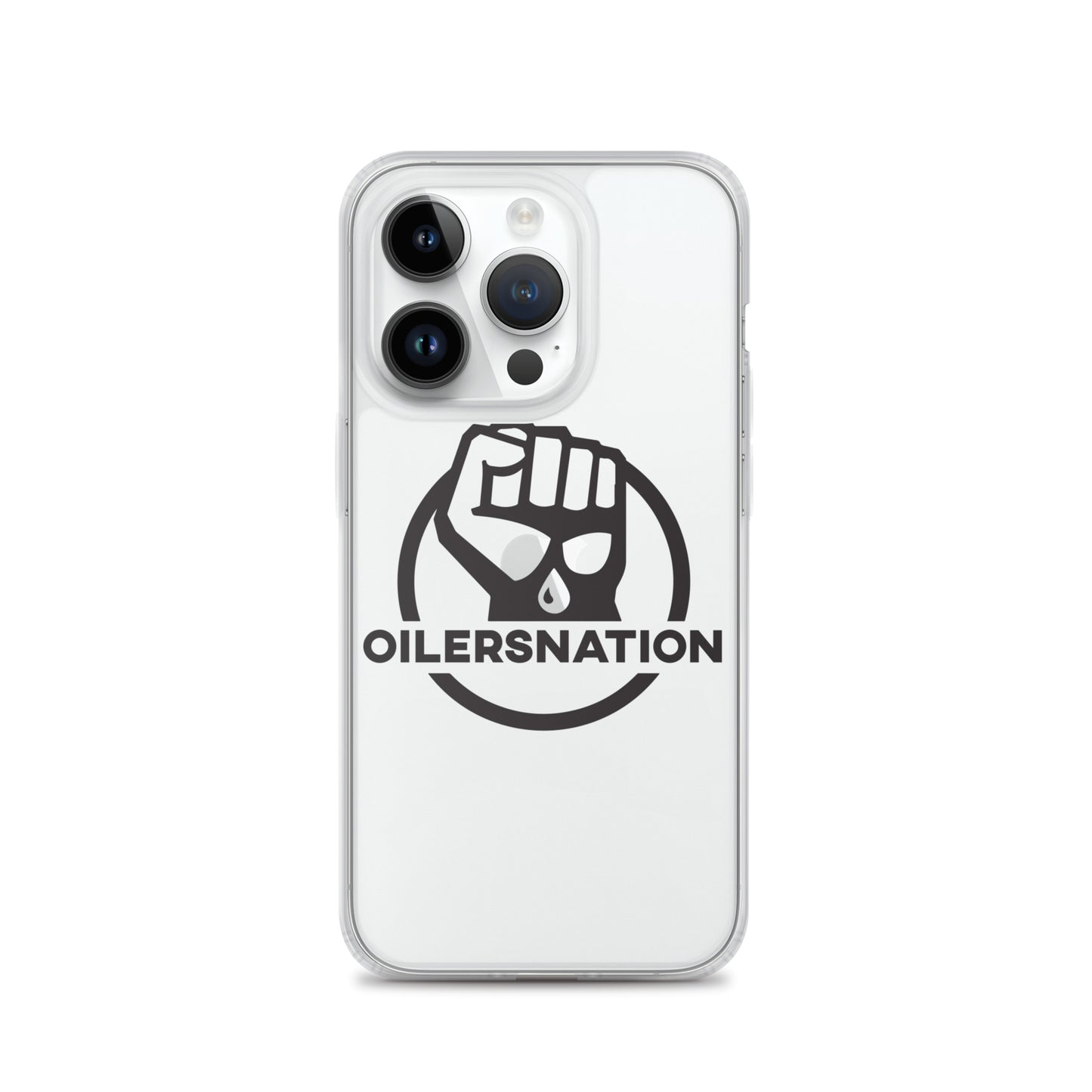 Oilersnation - Clear Case for iPhone® Black Logo