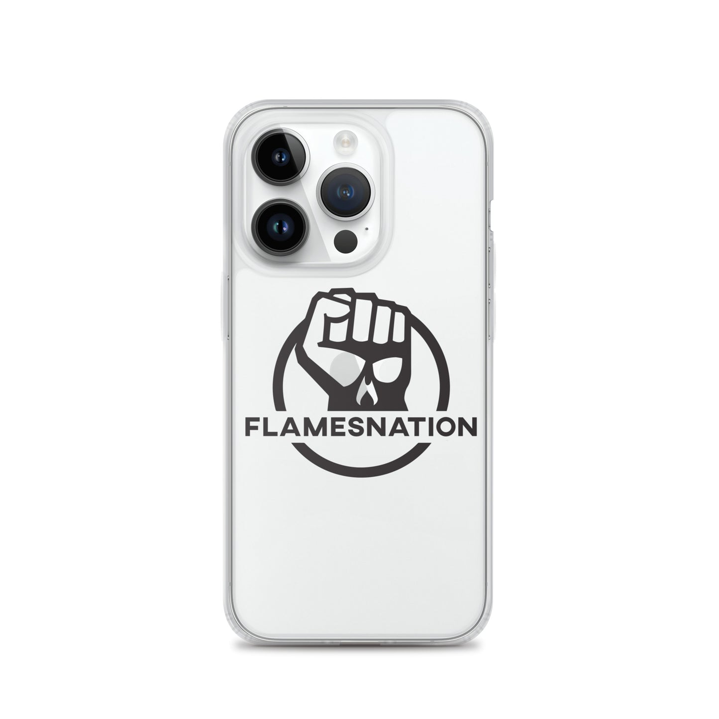 Flamesnation - Clear Case for iPhone® Black Logo