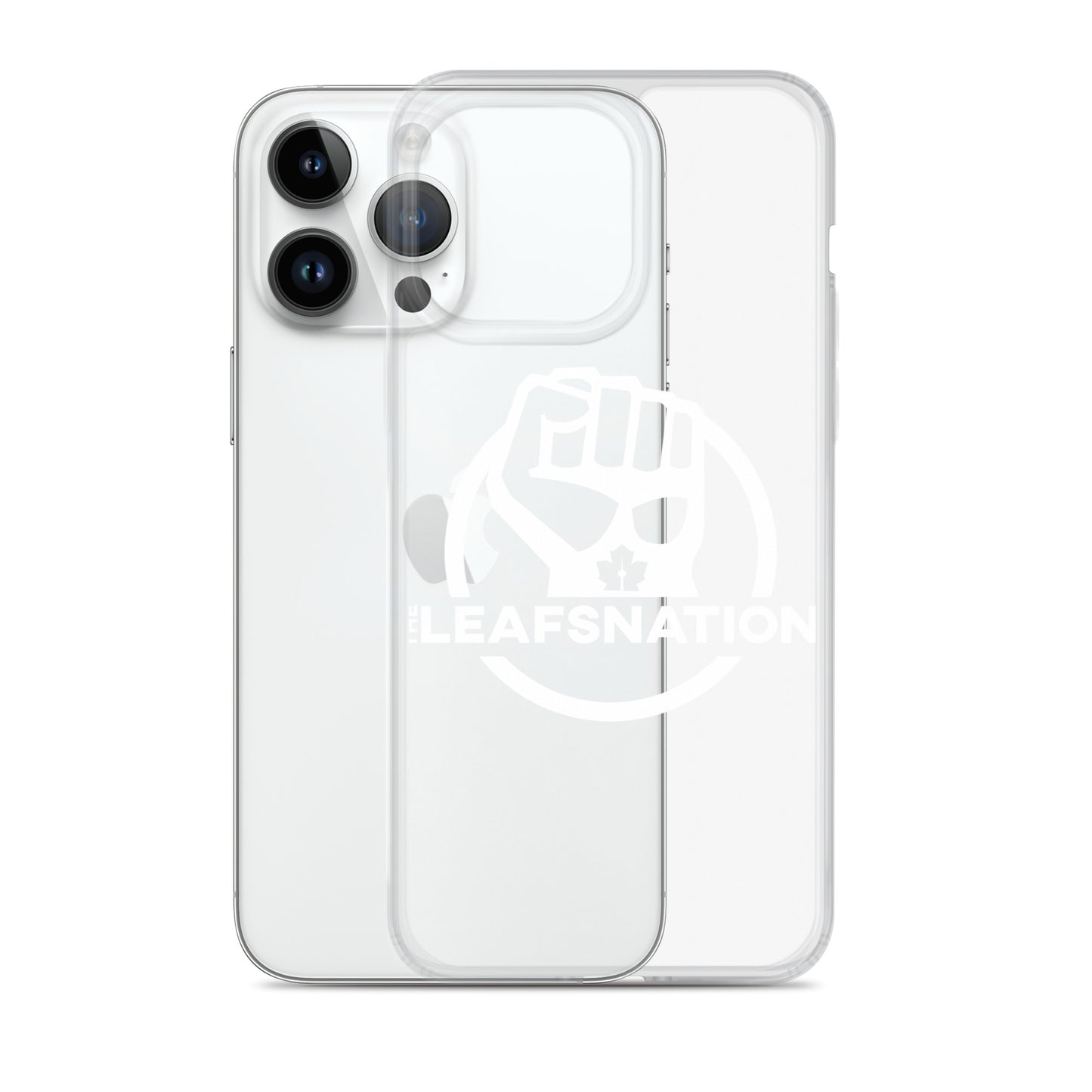 Leafsnation - Clear Case for iPhone® White Logo