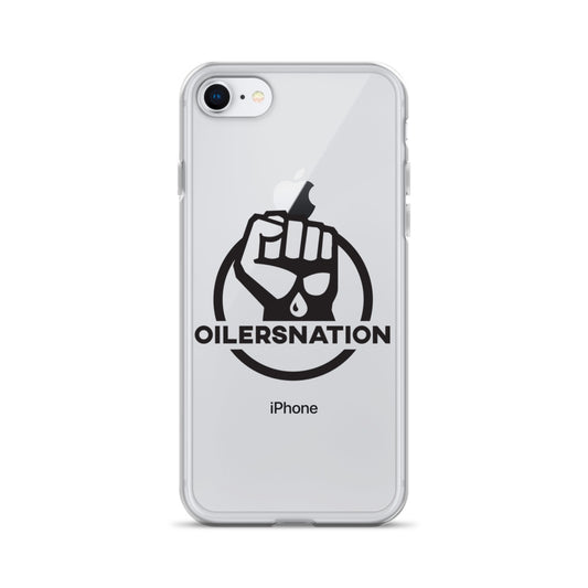 Oilersnation - Clear Case for iPhone® Black Logo