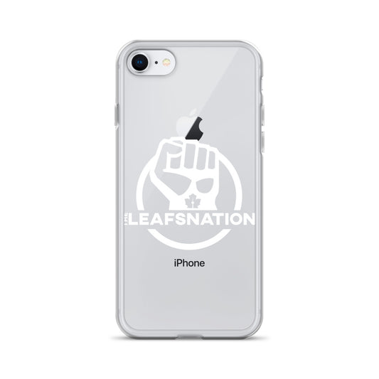 Leafsnation - Clear Case for iPhone® White Logo