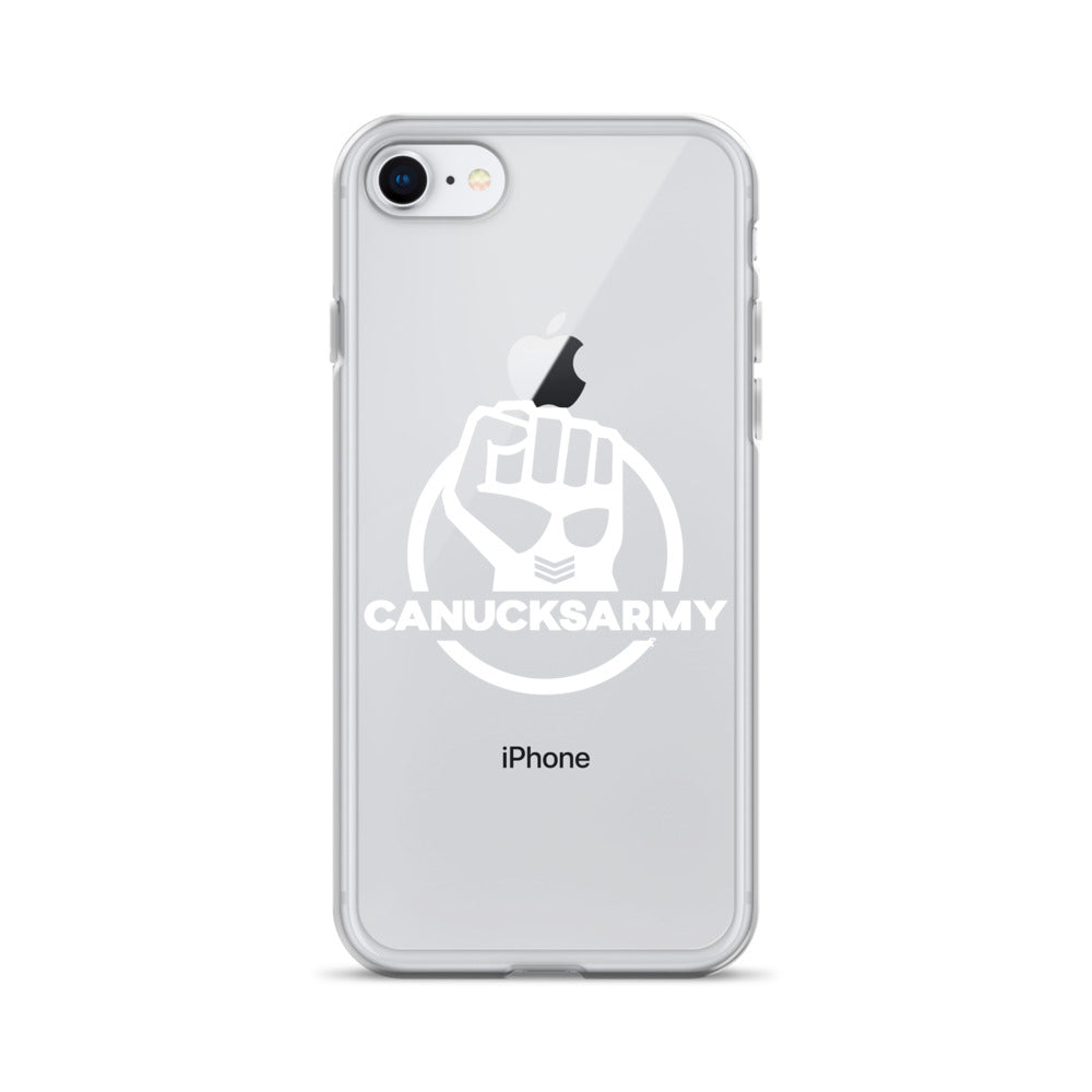 Canucksarmy - Clear Case for iPhone® White Logo