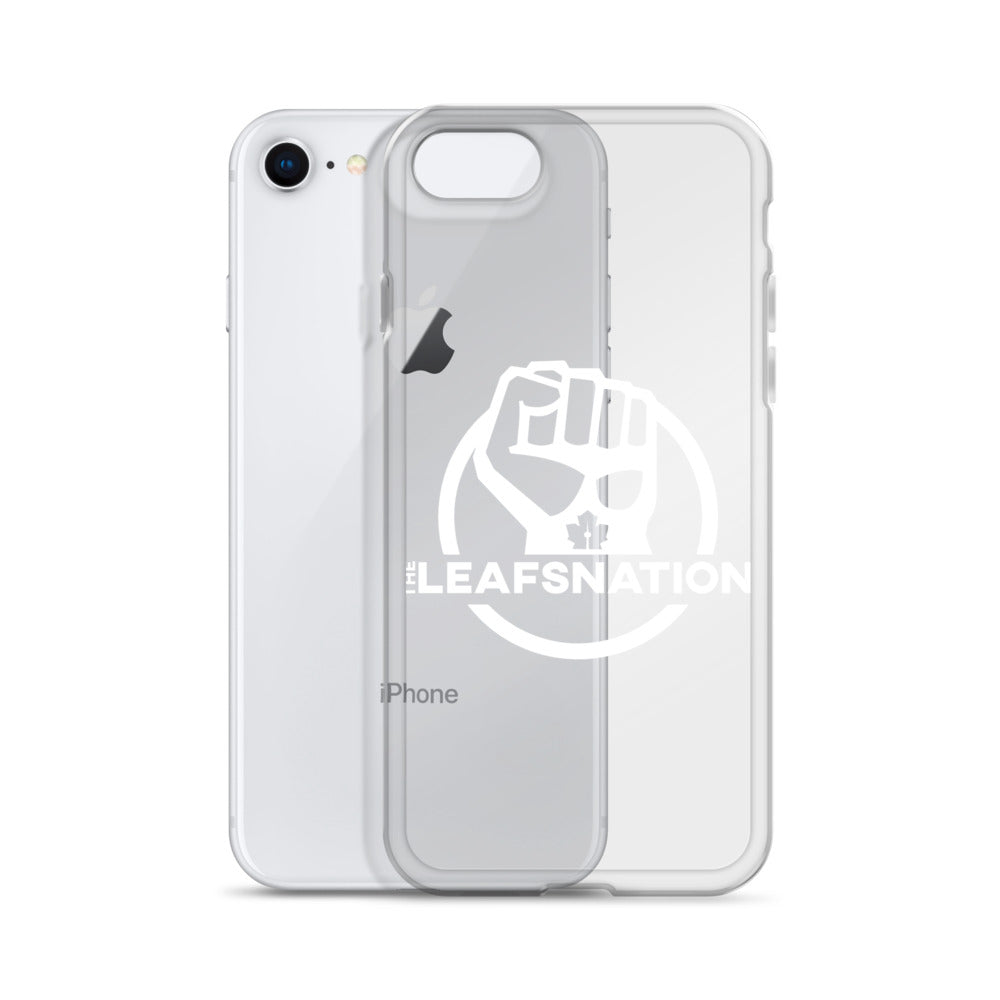 Leafsnation - Clear Case for iPhone® White Logo