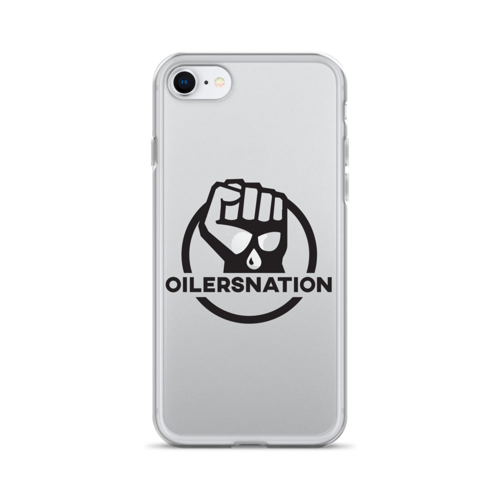 Oilersnation - Clear Case for iPhone® Black Logo