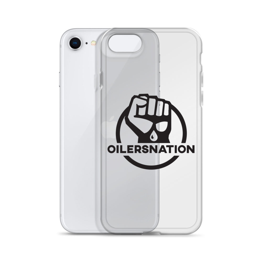 Oilersnation - Clear Case for iPhone® Black Logo