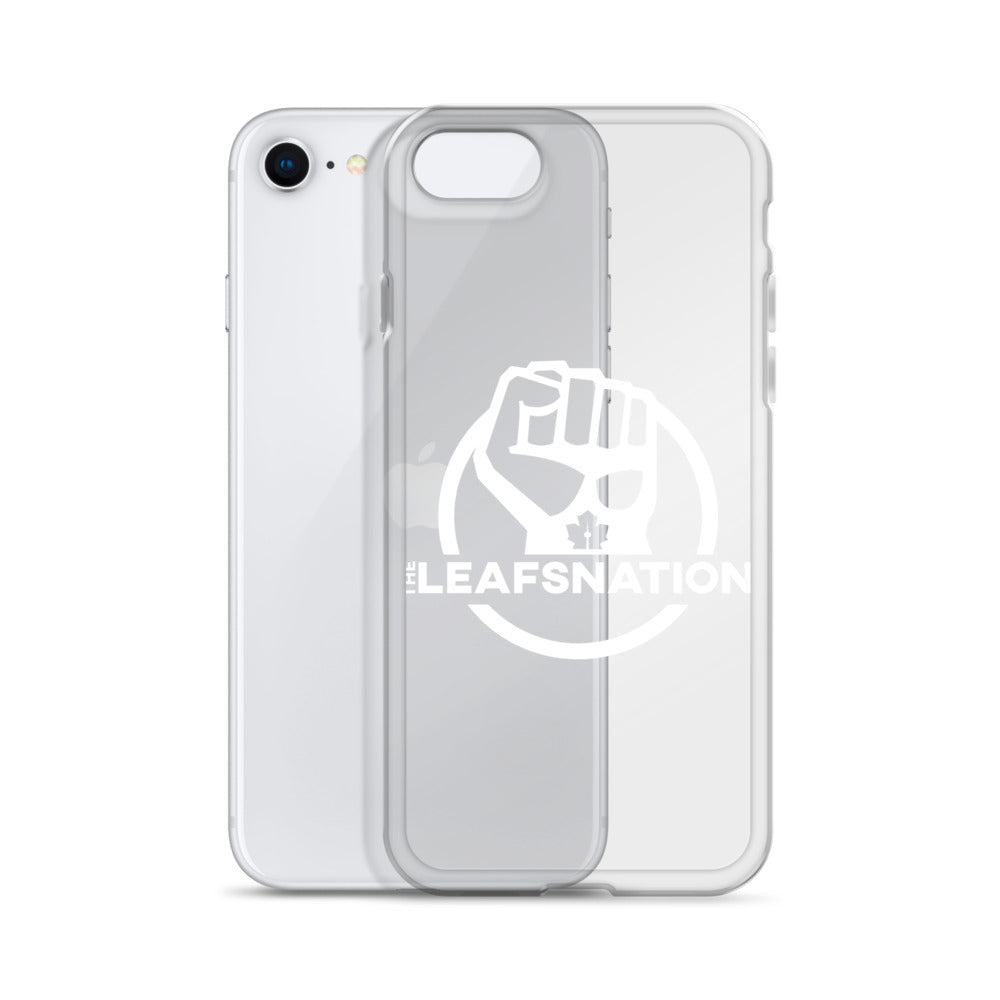 Leafsnation - Clear Case for iPhone® White Logo