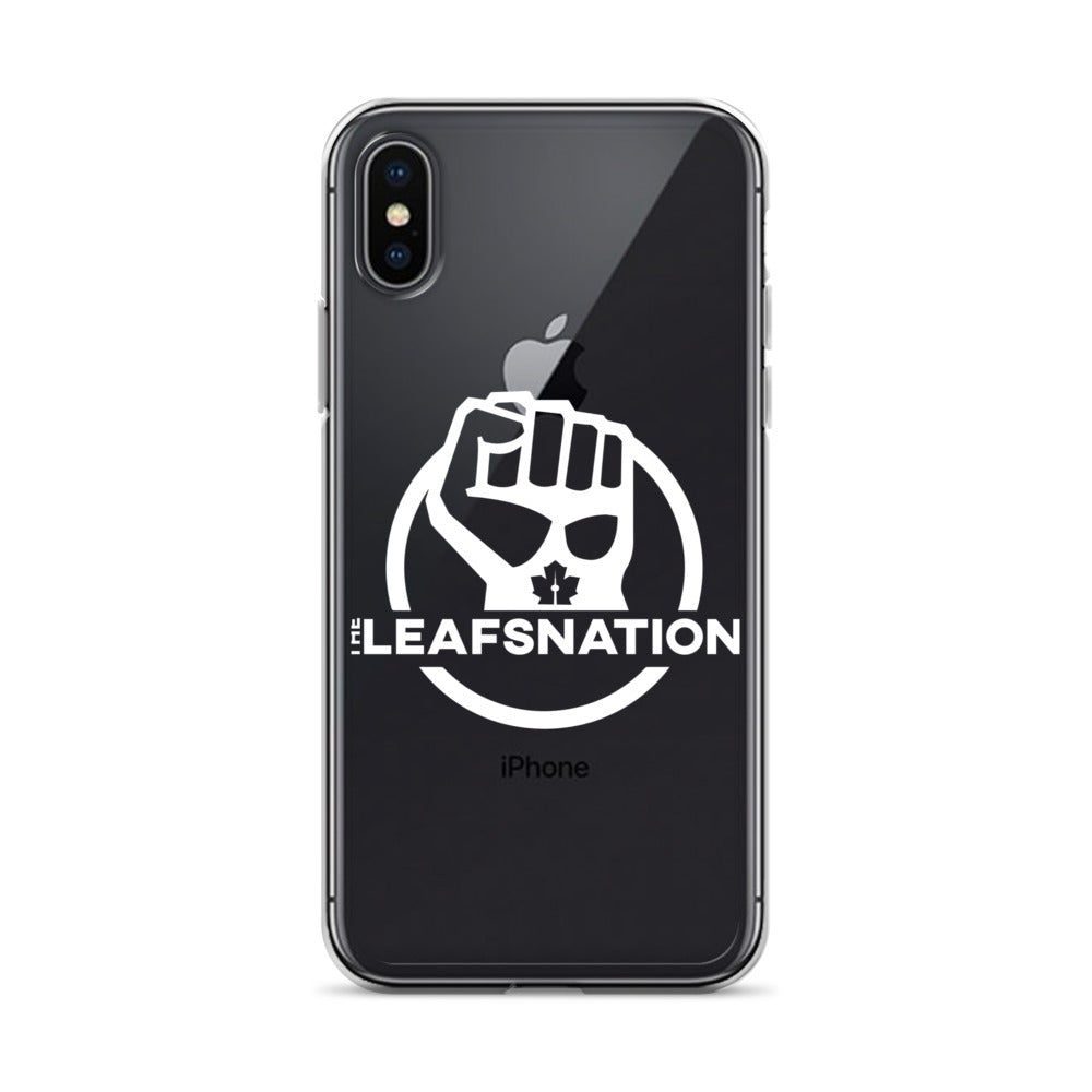 Leafsnation - Clear Case for iPhone® White Logo