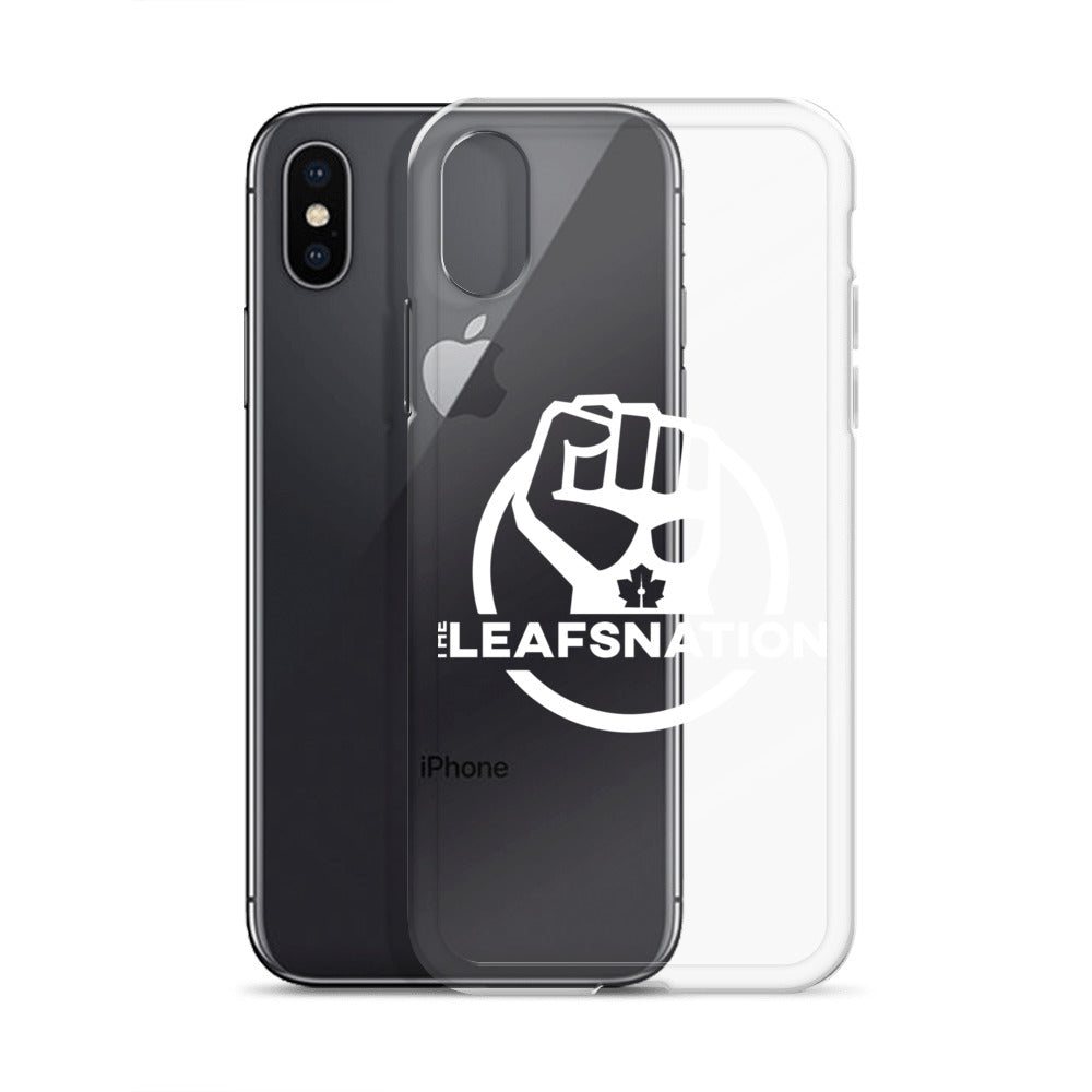 Leafsnation - Clear Case for iPhone® White Logo