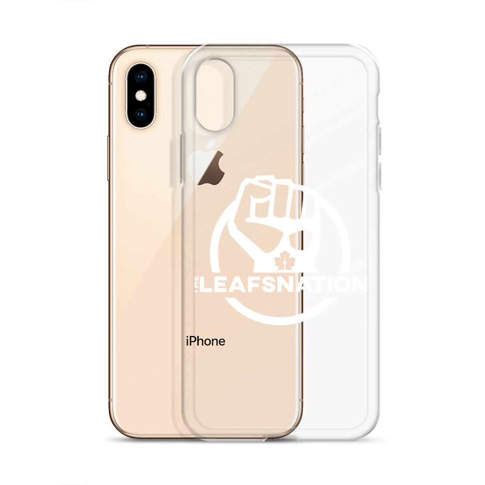 Leafsnation - Clear Case for iPhone® White Logo