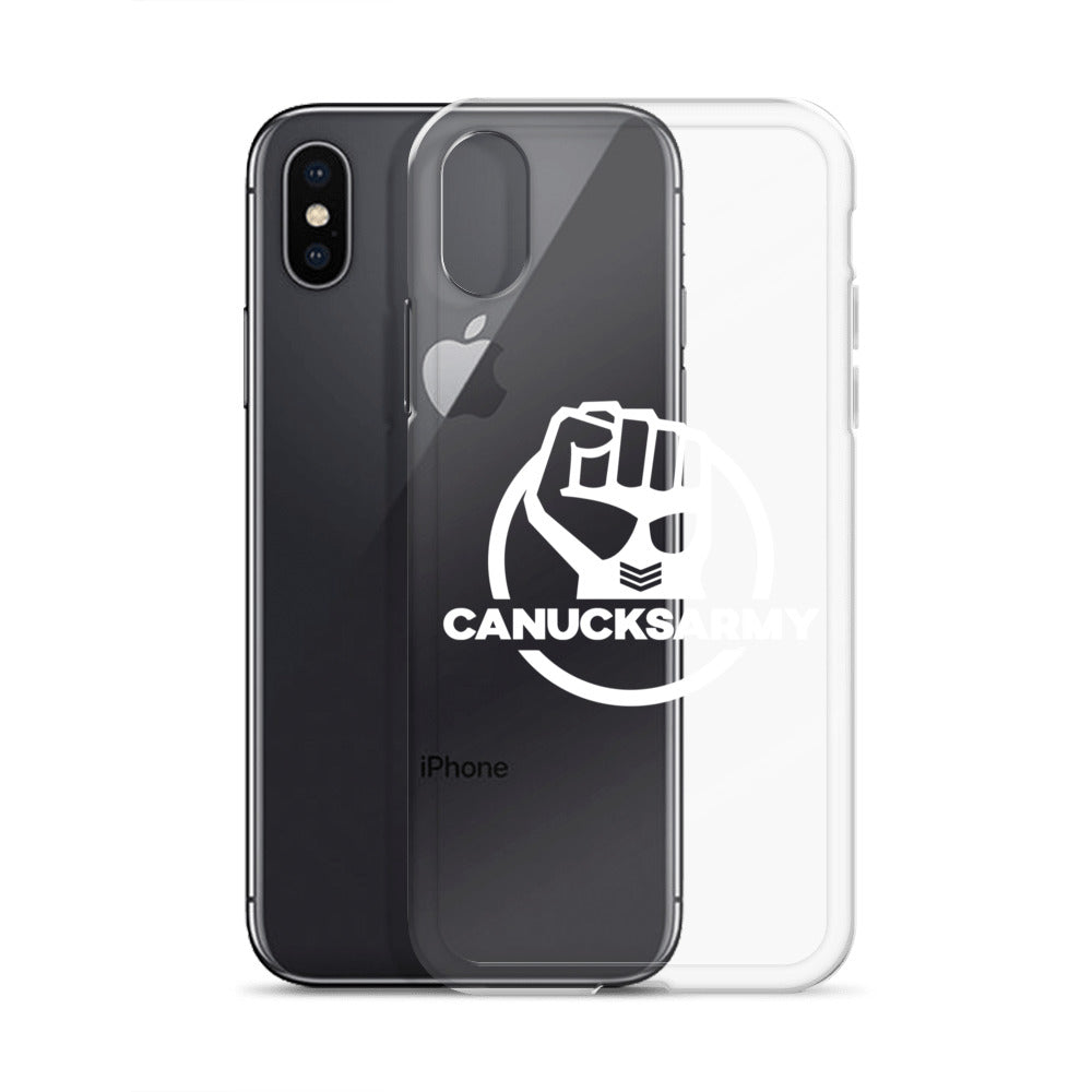 Canucksarmy - Clear Case for iPhone® White Logo