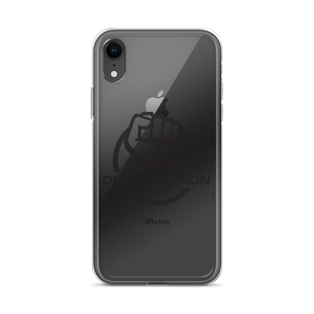 Oilersnation - Clear Case for iPhone® Black Logo
