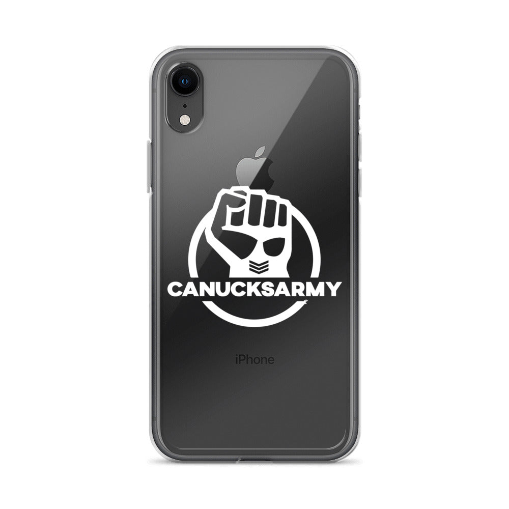 Canucksarmy - Clear Case for iPhone® White Logo