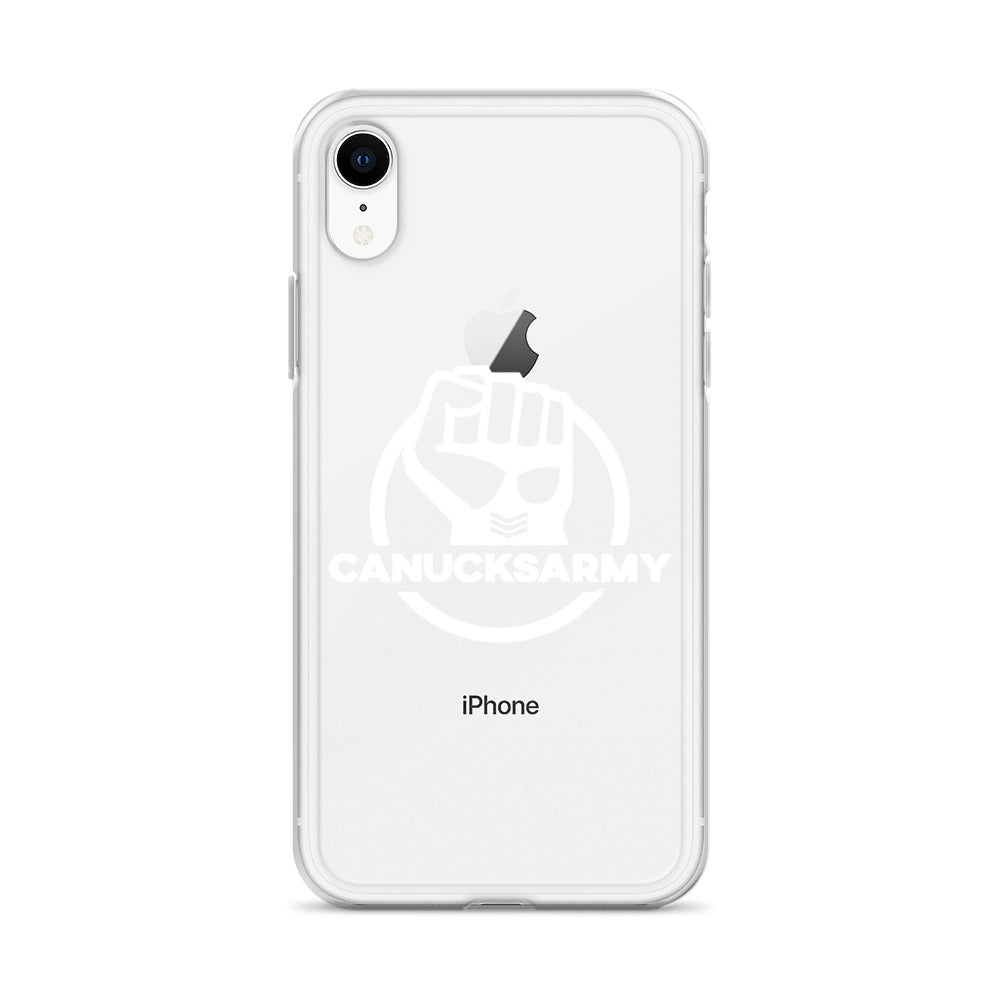 Canucksarmy - Clear Case for iPhone® White Logo