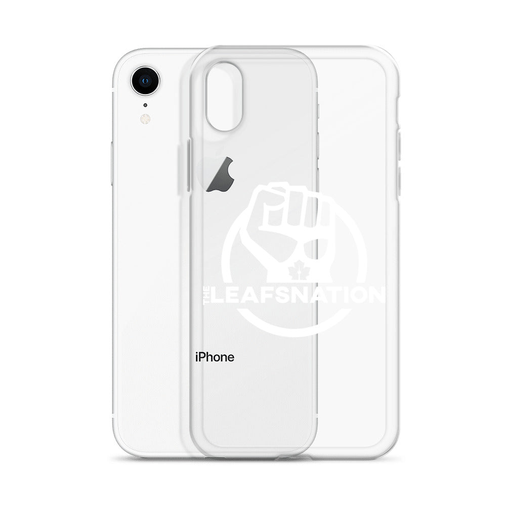 Leafsnation - Clear Case for iPhone® White Logo